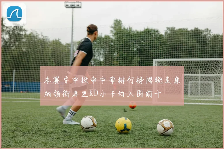 本赛季中投命中率排行榜揭晓麦康纳领衔库里KD小卡均入围前十